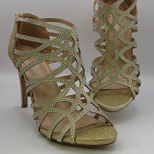 My Delicious Shoes Youth Rhinestone Cut-Out Heel Shoes - 9M